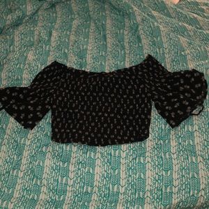 off the shoulder crop top